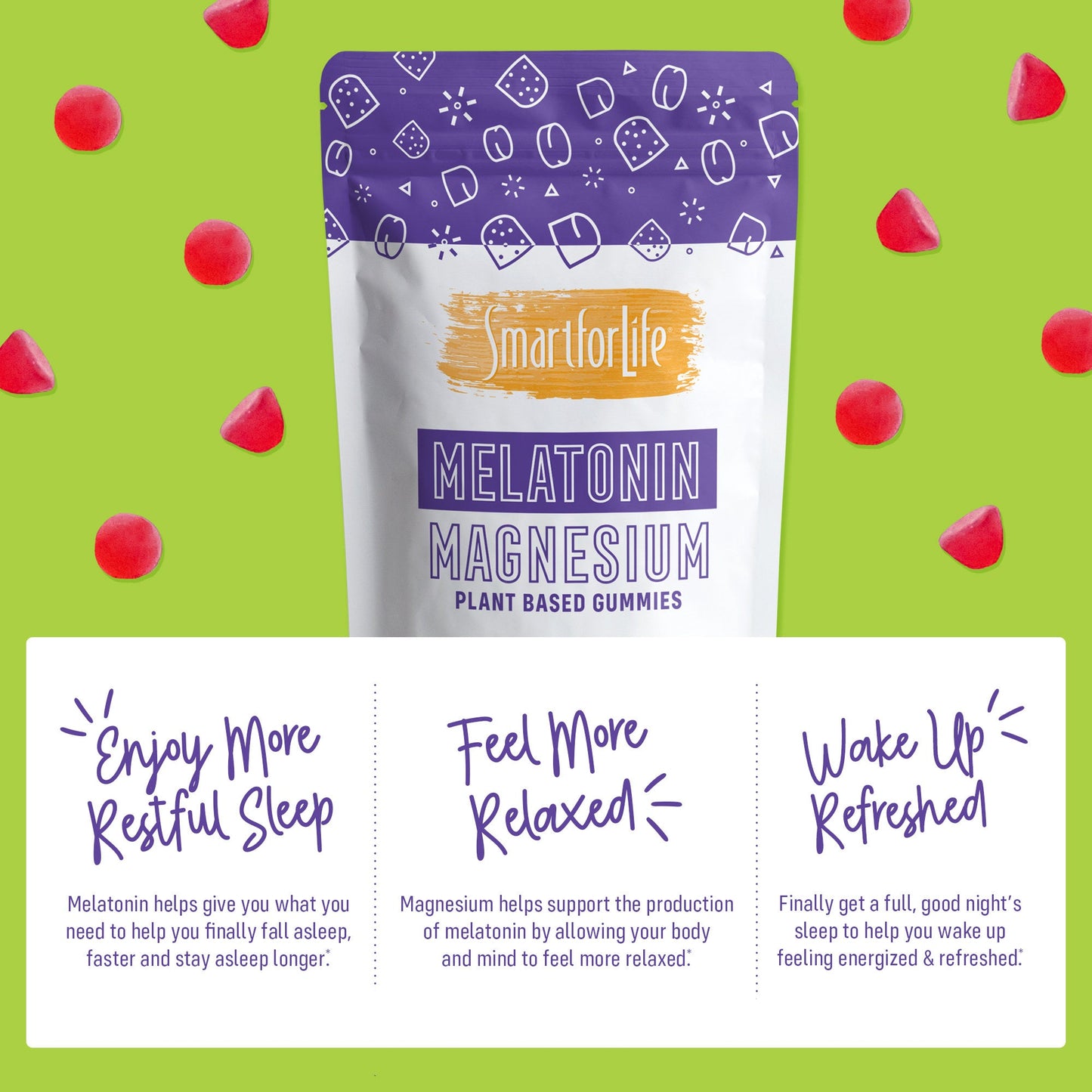 Melatonin & Magnesium Gummies (60 Ct.) - Smart for Life Store