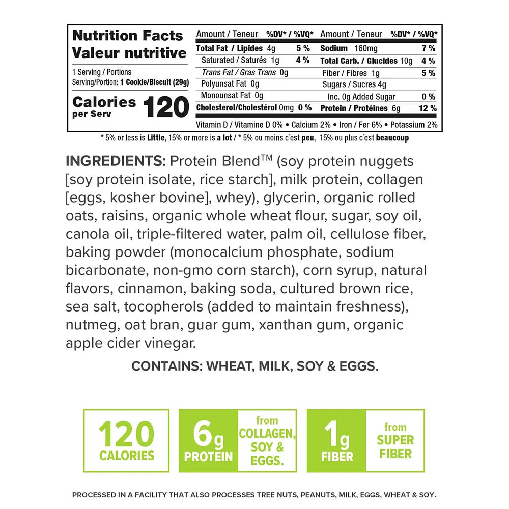 Oatmeal Raisin Cookies (6 Ct. Sleeve) - Smart for Life Store