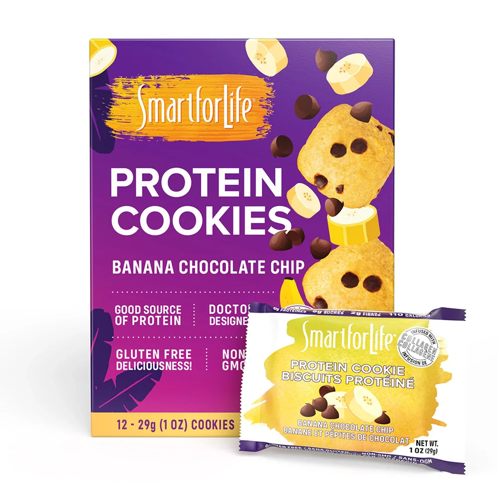 Banana Chocolate Chip GF Cookies (12 Ct.) - Smart for Life Store