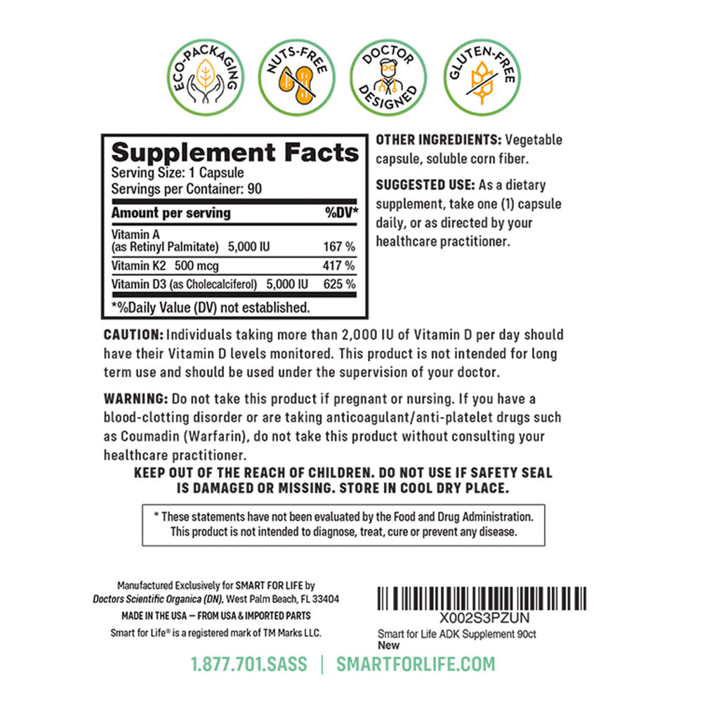 Vitamin ADK (90 Ct.) - Smart for Life Store