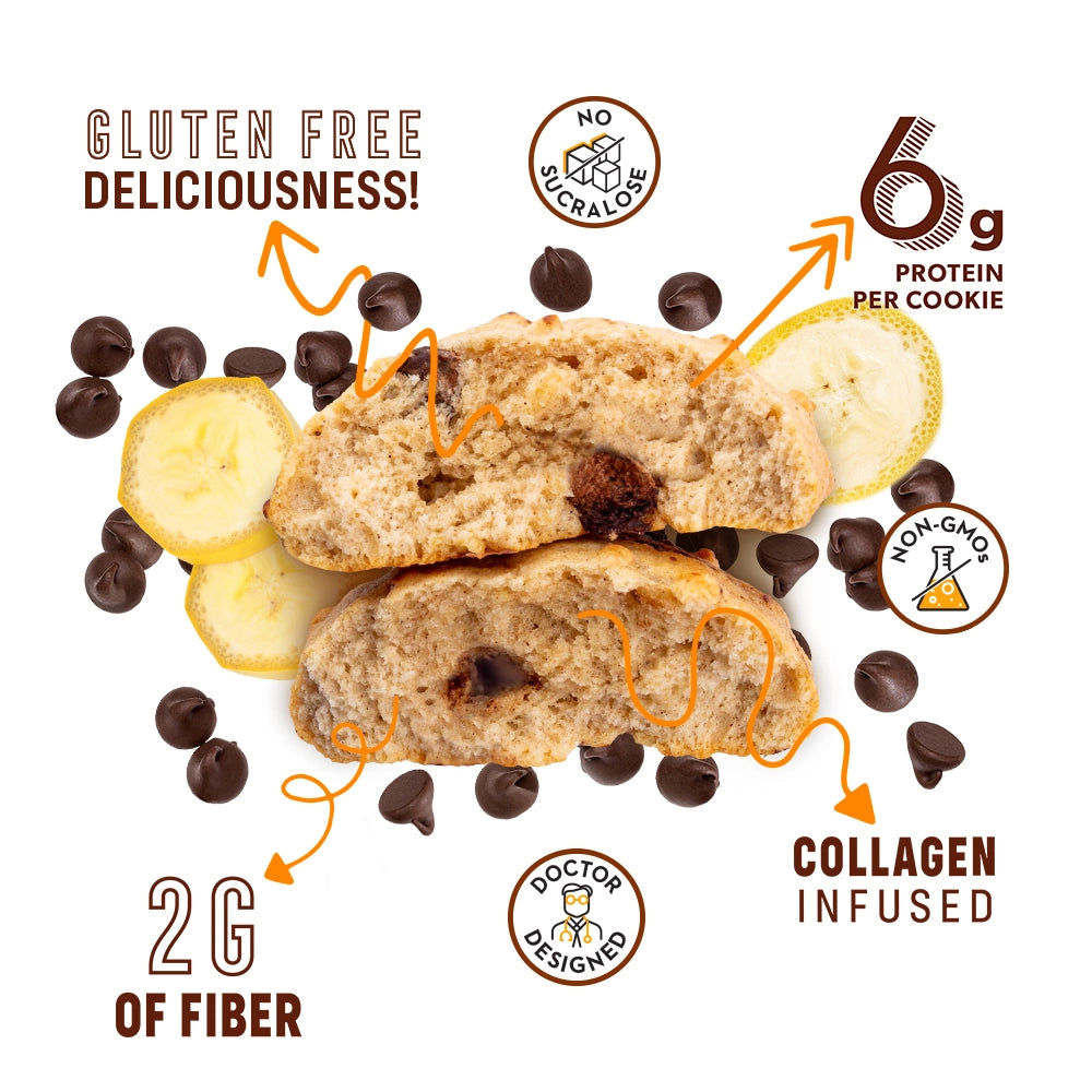 Banana Chocolate Chip GF Cookies (12 Ct.) - Smart for Life Store