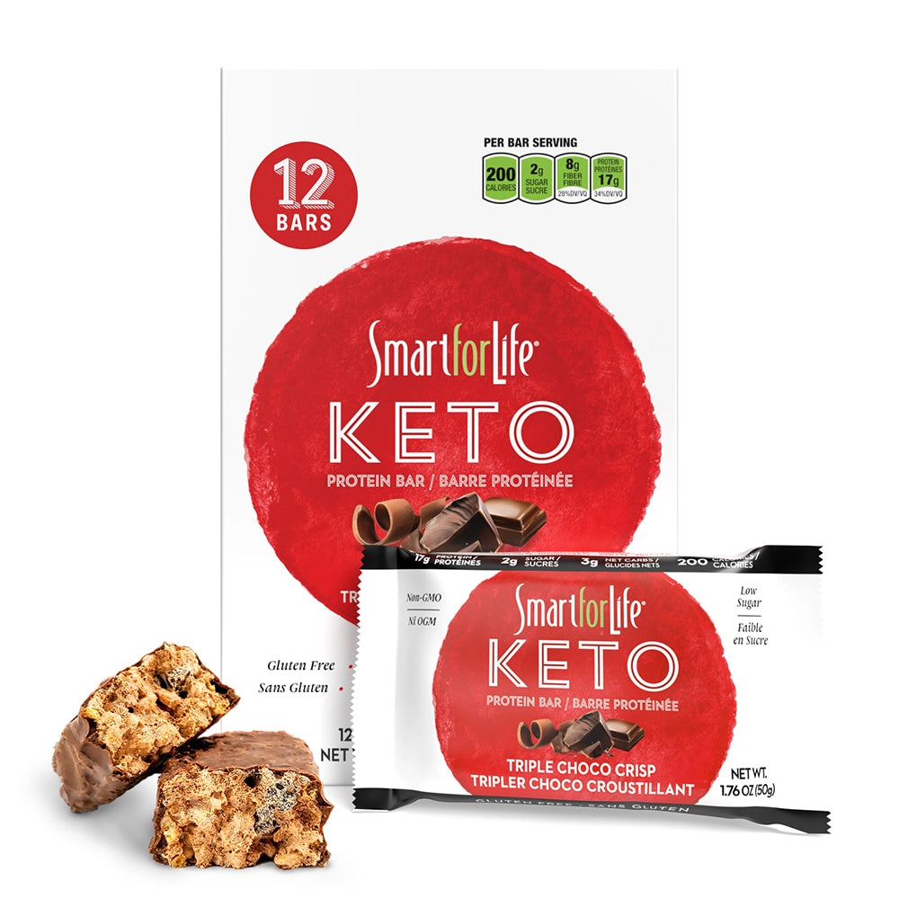 Keto Triple Chocolate Protein Bars (12 Ct.) - Smart for Life Store